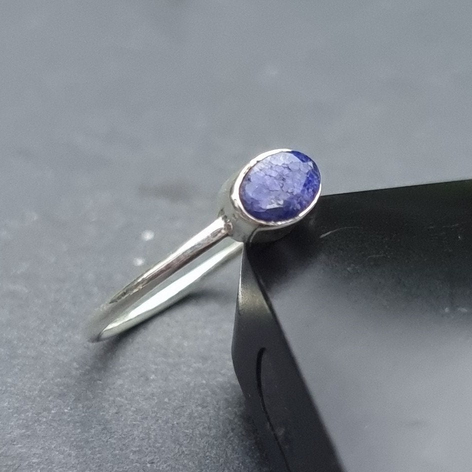 Elegant 3 CT Sapphire 925 Sterling Silver Ring - Women's (Sizes 5-10)