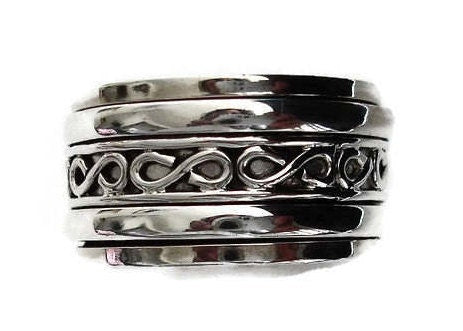 Infinity Spinner Ring 925 Sterling Silver, SP35S