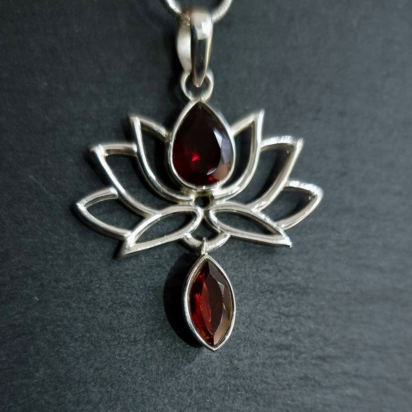 Handcrafted sterling silver Garnet jewellery celebrating January's traditional birthstone