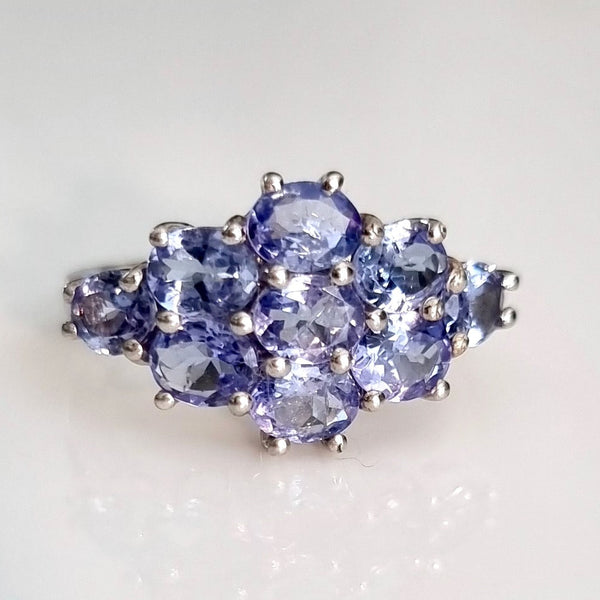 Natural Tanzanite gemstones displaying rich blue-violet colour and brilliance.