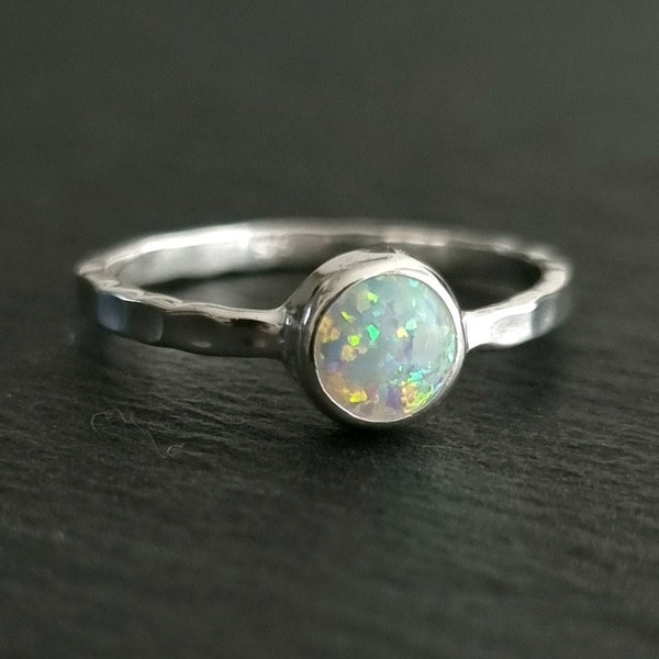 Sterling silver Opalite and Ethiopian Welo Opal jewellery featuring iridescent flashes of colour.