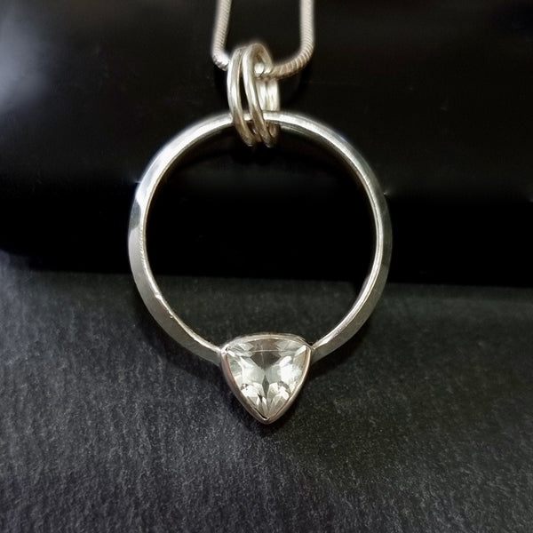 Clear Quartz and Cubic Zirconia sterling silver jewellery celebrating a 10th Diamond Anniversary