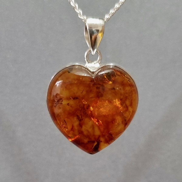 Sterling silver Amber jewellery featuring warm honey and golden fossilised tree resin.