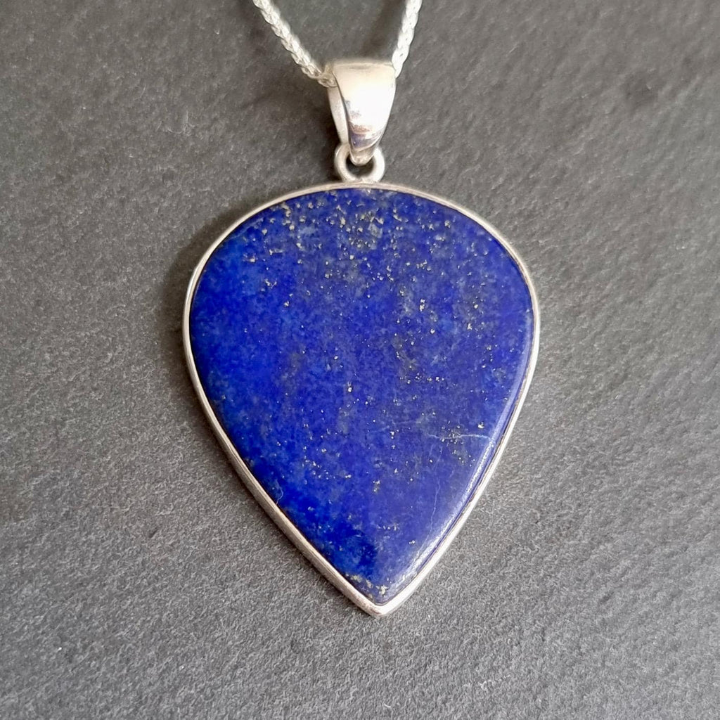 Exquisite Heart Lapis Lazuli 925 Sterling Silver Pendant, LLP7