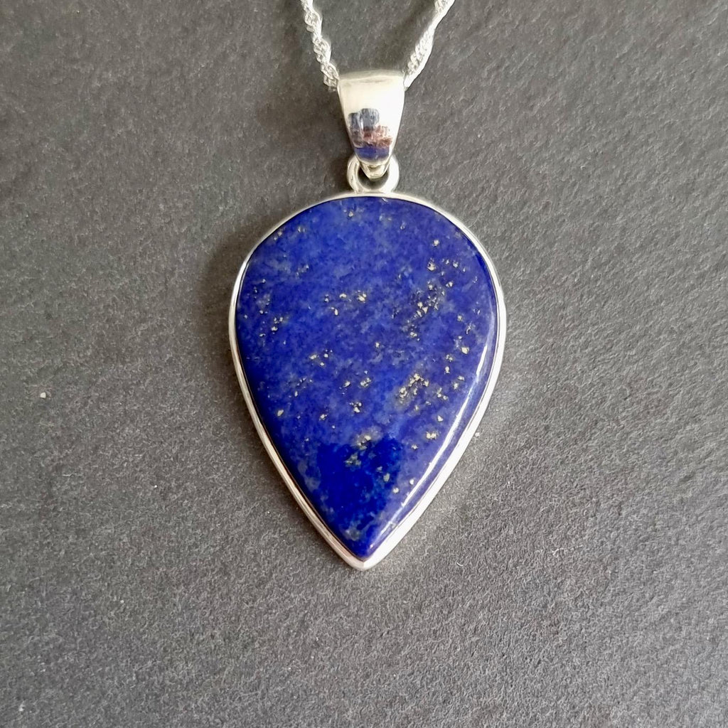 Chic Heart Lapis Lazuli 925 Sterling Silver Pendant, LLP8