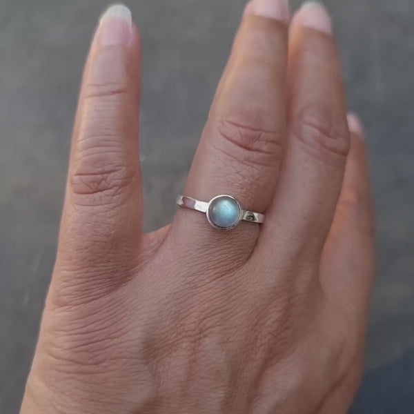 Labradorite Ring, Silver Stacking Ring, Silver Solitaire Ring, Engagement Ring, Boho Ring, Silver Rings, Gemstone Ring, Mistry Gems, R11LABO