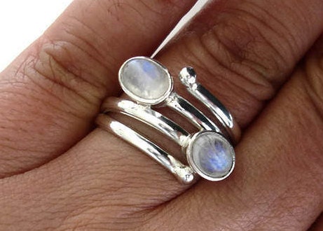 Moonstone Wrap 925 Sterling Silver Ring, R30M