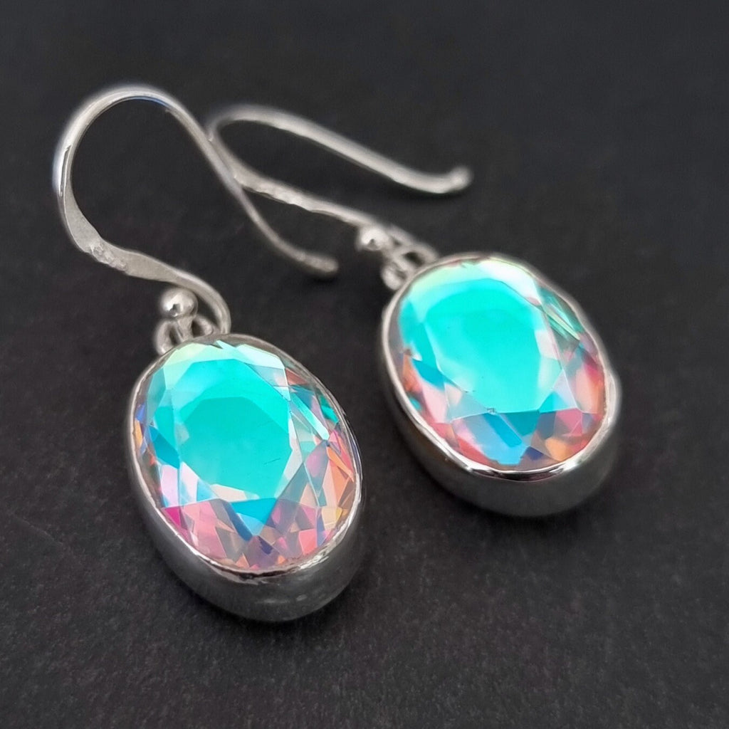 Mercury mystic topaz earrings clearance