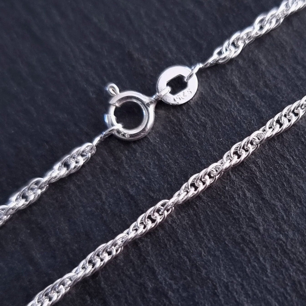 Prince of Wales Twist (Rope) Chains 2.3mm 925 Sterling Silver, SC06 - SC09